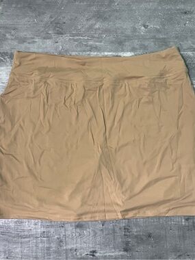 Women's Stretch Knit Skort- Tan pockets In Shorts